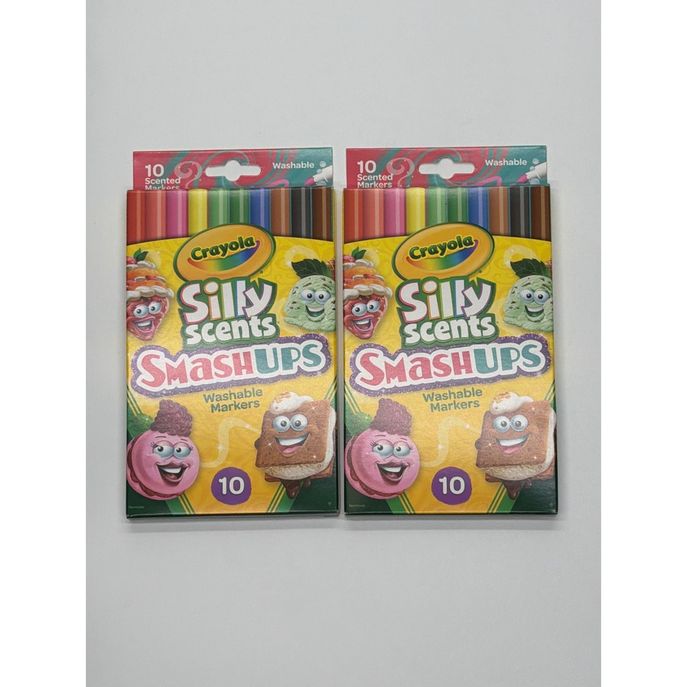 Crayola Silly Scents SmashUps Washable Markers 10 Count 2 Pack Scented Art